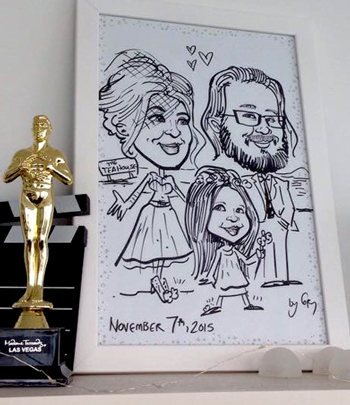 party caricatures, party art, event sketches, weddings
