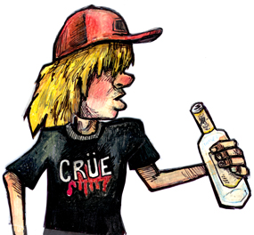 Caricature of a farmer drinking alcohol for an animation video project