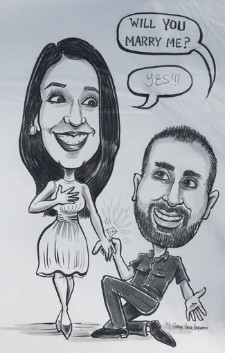 Wedding Proposals, Marriage, Weddings, Love, Couples, Caricature Prank
